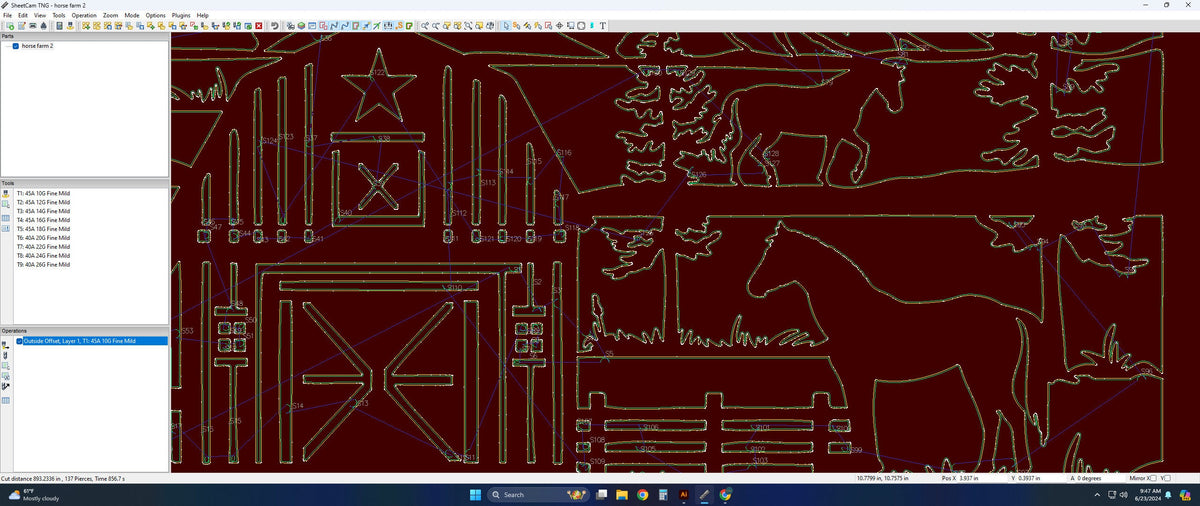 Horse Farm Sign vector paths in design software (photo 8)