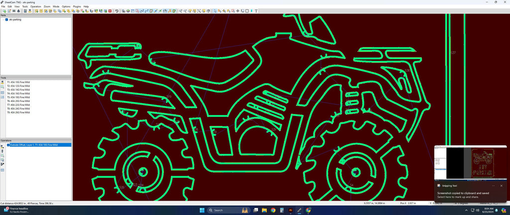ATV Parking Sign vector paths in design software (photo 8)