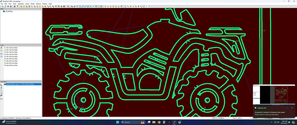 ATV Parking Sign vector paths in design software (photo 8)