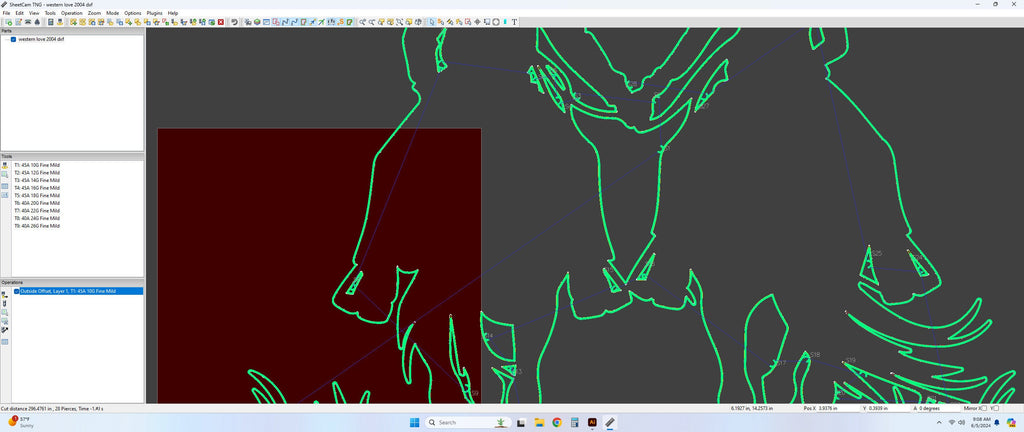 Cowboy Cowgirl Holding Hands Name Sign vector paths in design software (photo 5)