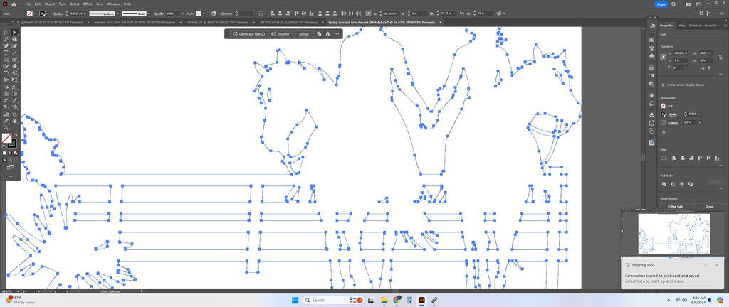 Cowboy Cowgirl Rail Fence Sign vector paths in design software (photo 9)