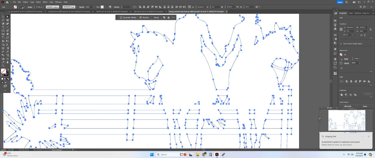 Cowboy Cowgirl Rail Fence Sign vector paths in design software (photo 9)