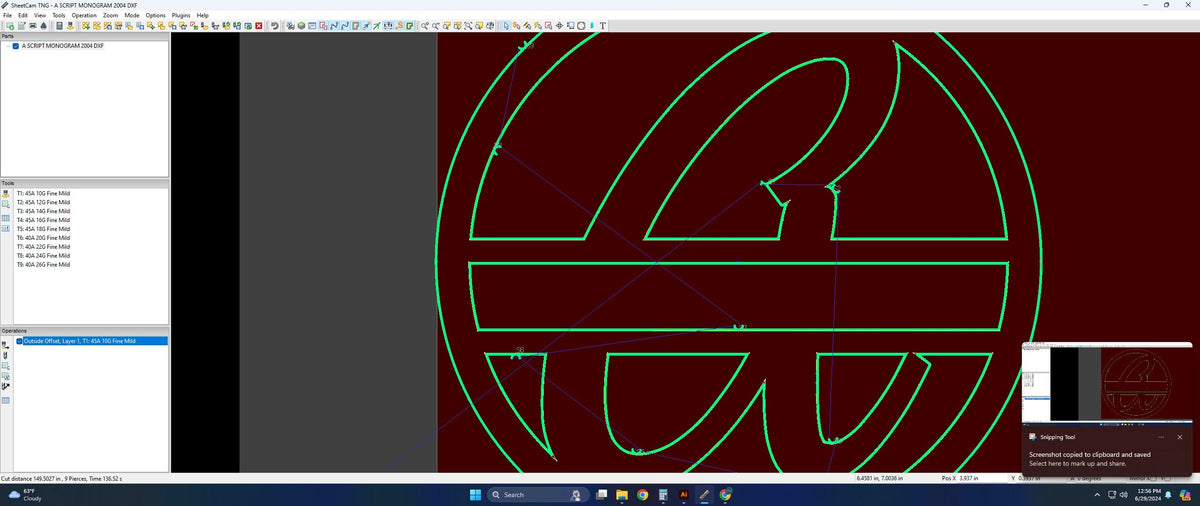 Split Letter A Script Monogram vector paths in design software (photo 6)