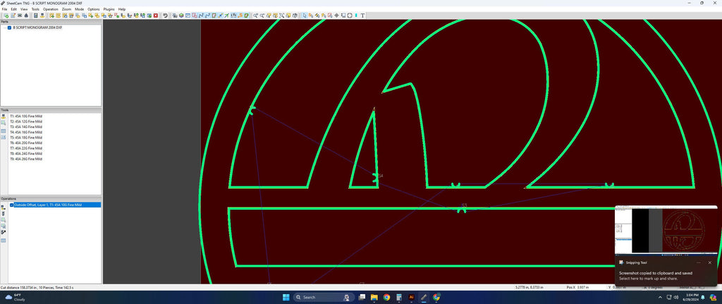 Split Letter B Script Monogram vector paths in design software (photo 8)