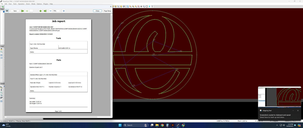 Split Letter C Script Monogram vector paths in design software (photo 8)