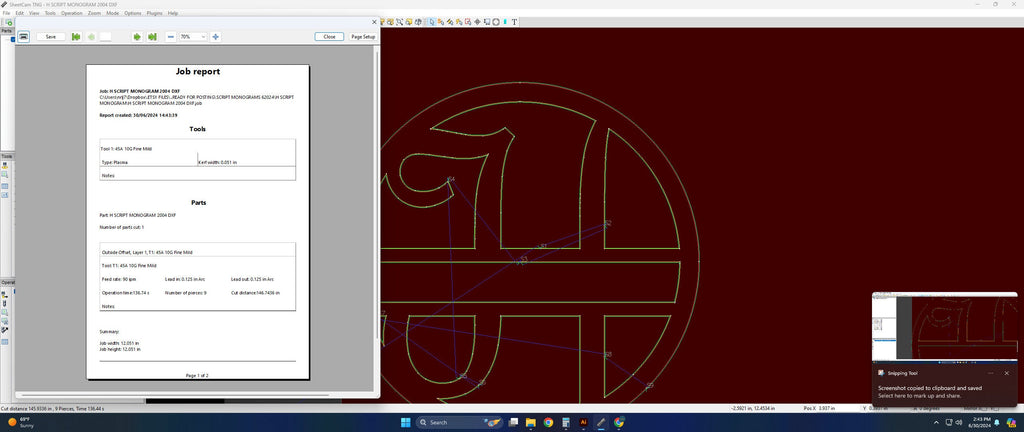 Split Letter H Script Monogram vector paths in design software (photo 7)