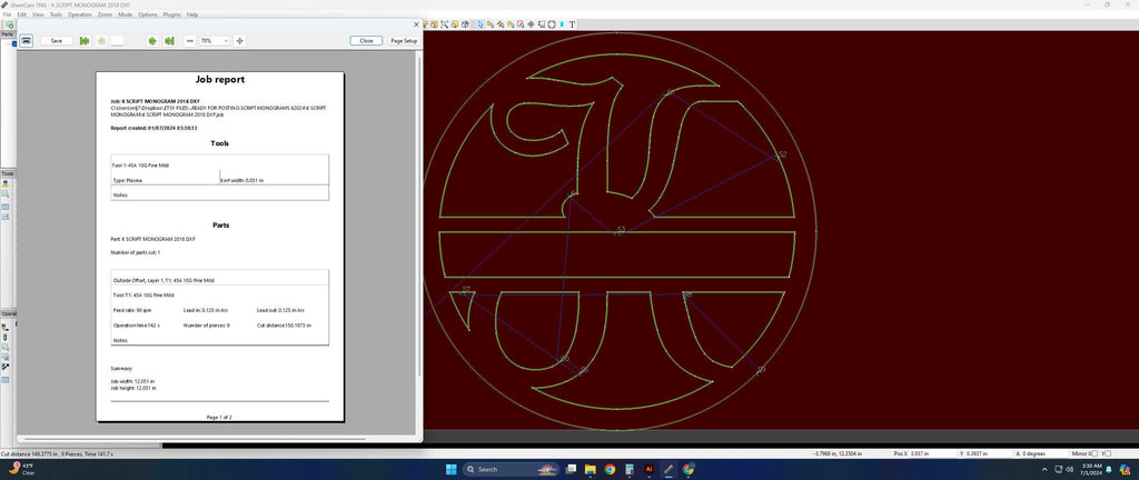 Split Letter K Script Monogram vector paths in design software (photo 8)