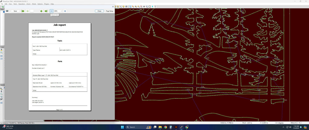 Mountain Ducks Square Panel vector paths in design software (photo 5)