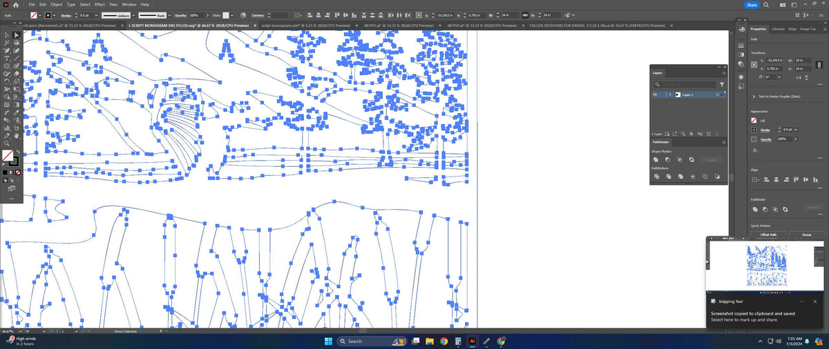 Mountain Ducks Square Panel vector paths in design software (photo 8)