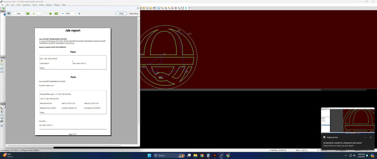 Split Letter Q Script Monogram vector paths in design software (photo 8)