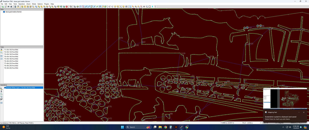 Texas Farm Scene Sign, No Lettering vector paths in design software (photo 7)