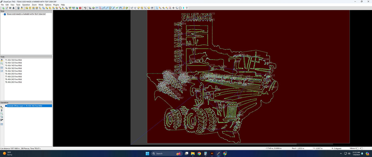 Texas So God Made a Farmer Sign vector paths in design software (photo 4)