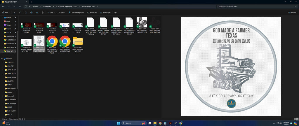 Texas So God Made a Farmer Sign vector paths in design software