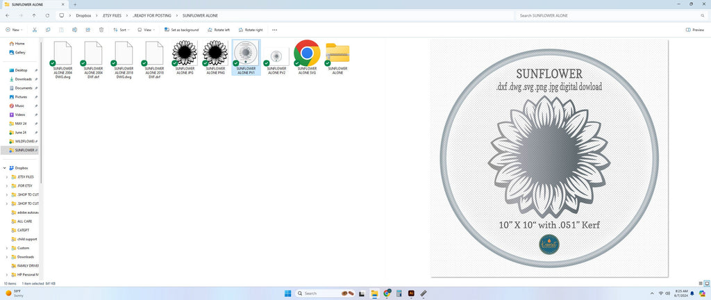 Sunflower Bloom vector paths in design software