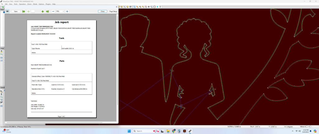 Wedding Couple Tree Sign vector paths in design software (photo 4)