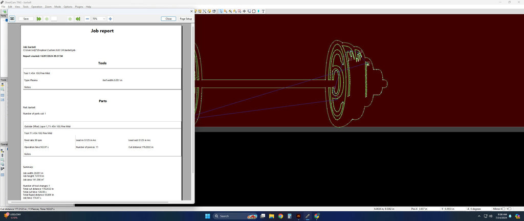 Barbell Weightlifting vector paths in design software (photo 7)