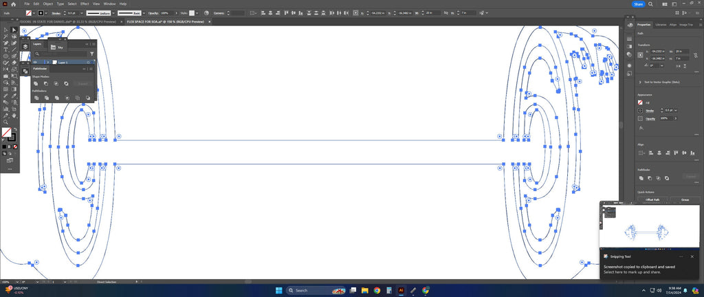 Barbell Weightlifting vector paths in design software (photo 9)