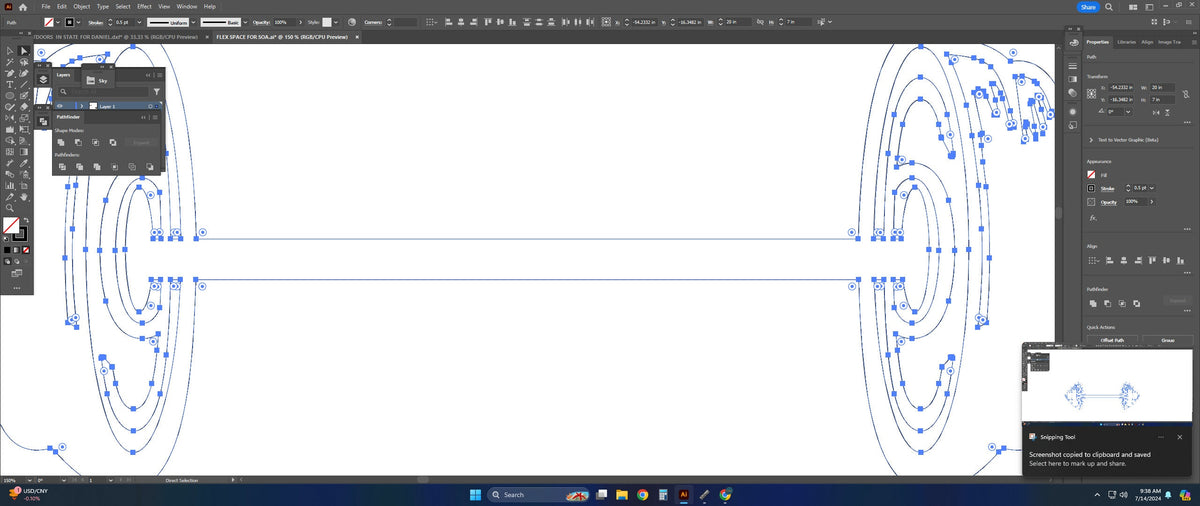 Barbell Weightlifting vector paths in design software (photo 9)