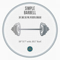 Barbell Weightlifting DXF/SVG design preview with file details