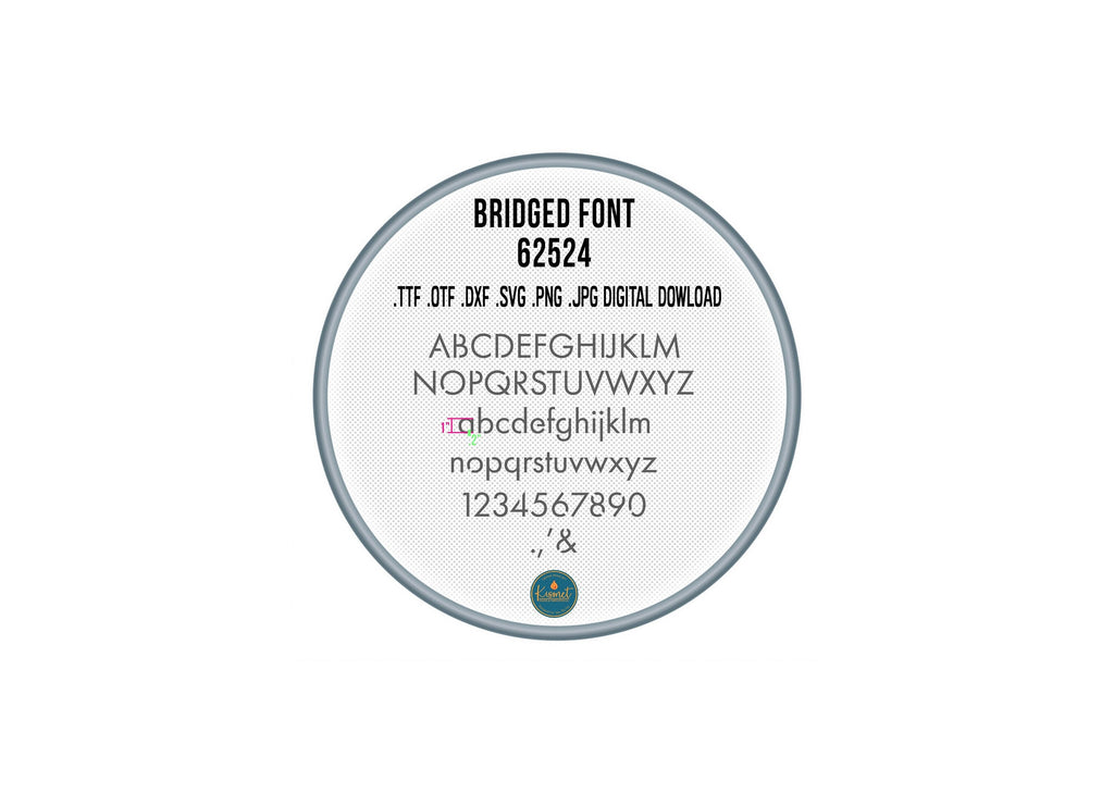 Thin Sans Bridged Stencil Font DXF/SVG design preview with file details