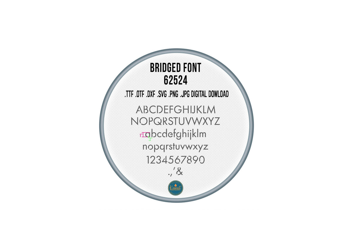 Thin Sans Bridged Stencil Font DXF/SVG design preview with file details