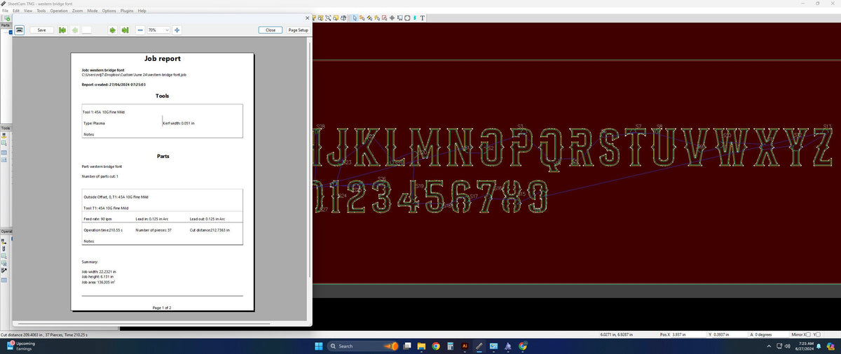 Western Bridged Stencil Font vector paths in design software (photo 4)