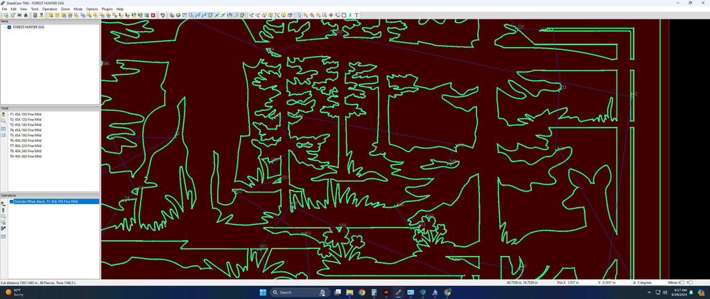 Forest Hunter and Deer Sign vector paths in design software (photo 7)