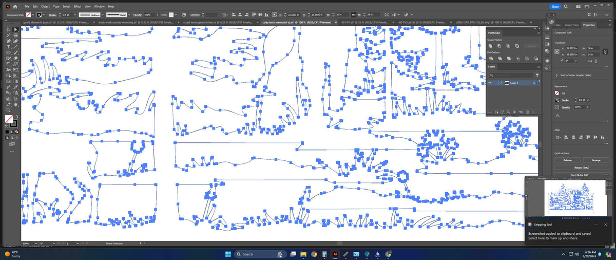 Forest Hunter and Deer Sign vector paths in design software (photo 5)
