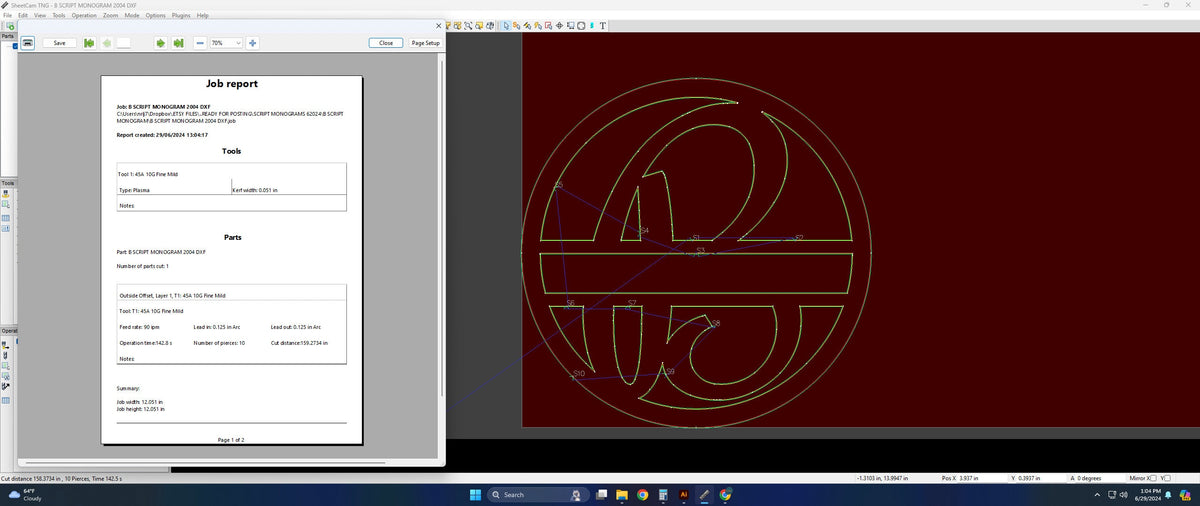 Split Letter B Script Monogram vector paths in design software (photo 6)