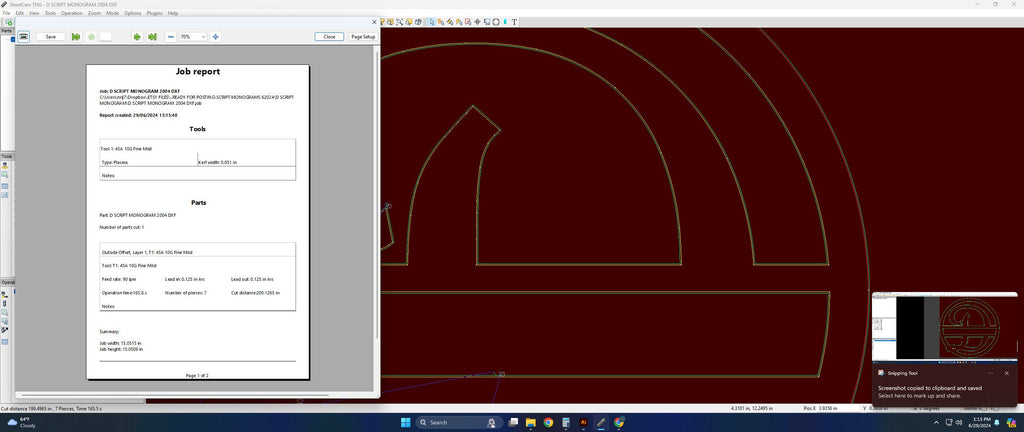 Split Letter D Script Monogram vector paths in design software (photo 8)