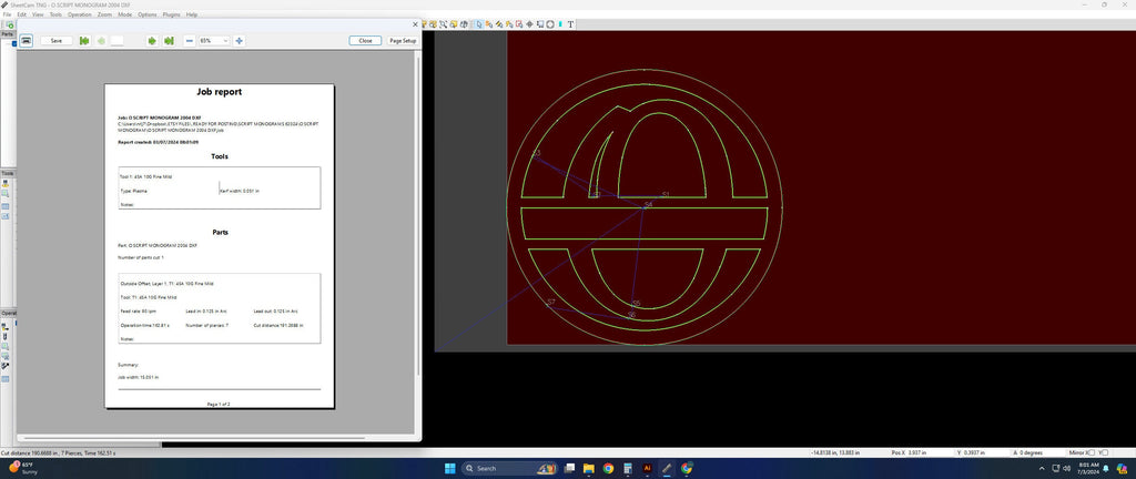 Split Letter O Script Monogram vector paths in design software (photo 7)