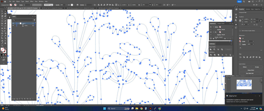 Wildflower Name Sign vector paths in design software (photo 7)