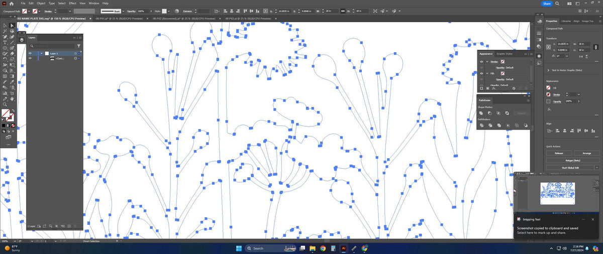 Wildflower Name Sign vector paths in design software (photo 7)