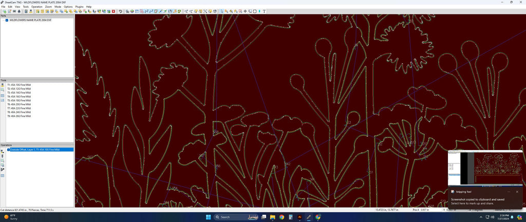 Wildflower Name Sign vector paths in design software (photo 5)