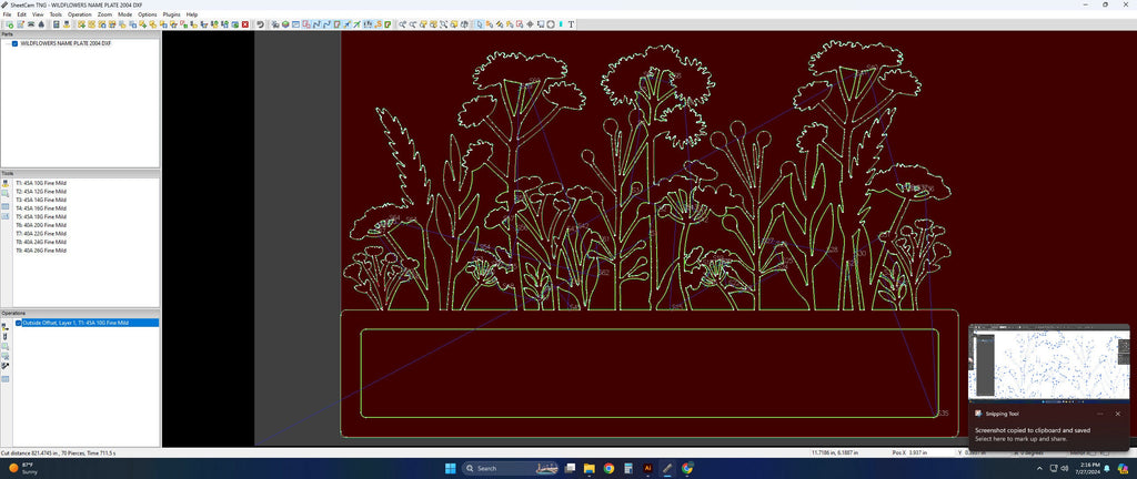 Wildflower Name Sign vector paths in design software (photo 6)