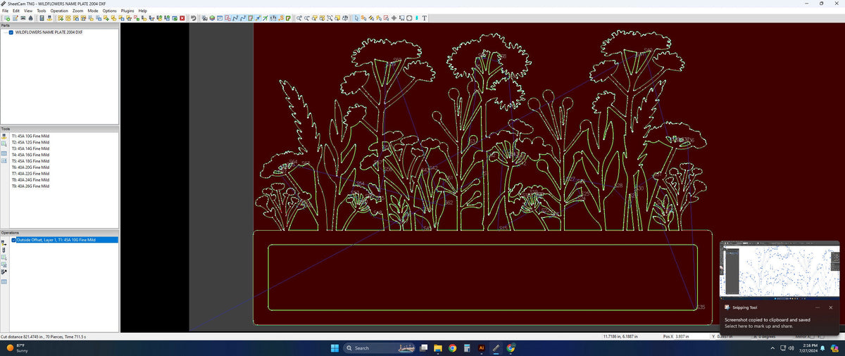 Wildflower Name Sign vector paths in design software (photo 6)
