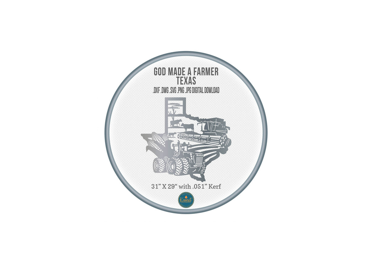 Texas Farm Scene Sign, No Lettering DXF/SVG design preview with file details
