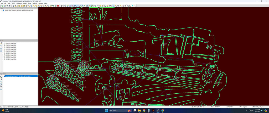 Texas So God Made a Farmer Sign vector paths in design software (photo 7)