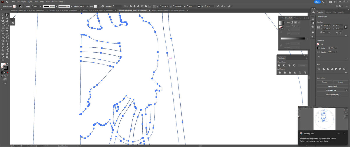 Lineman at Work Circle Sign vector paths in design software (photo 5)