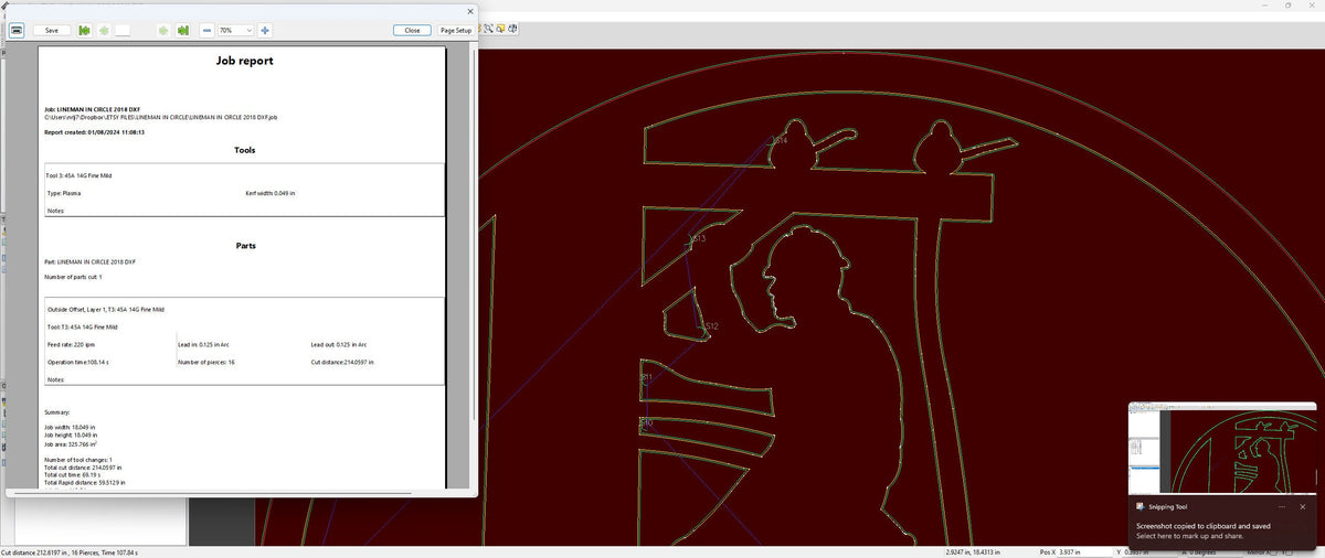 Lineman at Work Circle Sign vector paths in design software (photo 8)