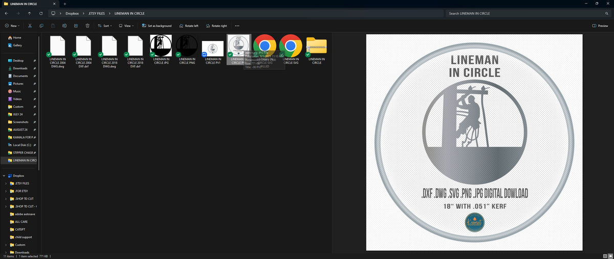 Lineman at Work Circle Sign vector paths in design software