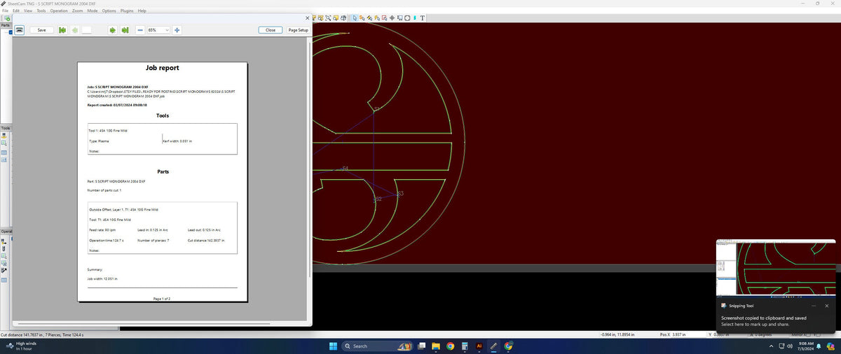 Split Letter S Script Monogram vector paths in design software (photo 8)