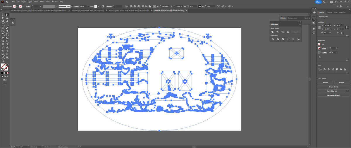 Barnyard Animals Farm Sign vector paths in design software (photo 7)