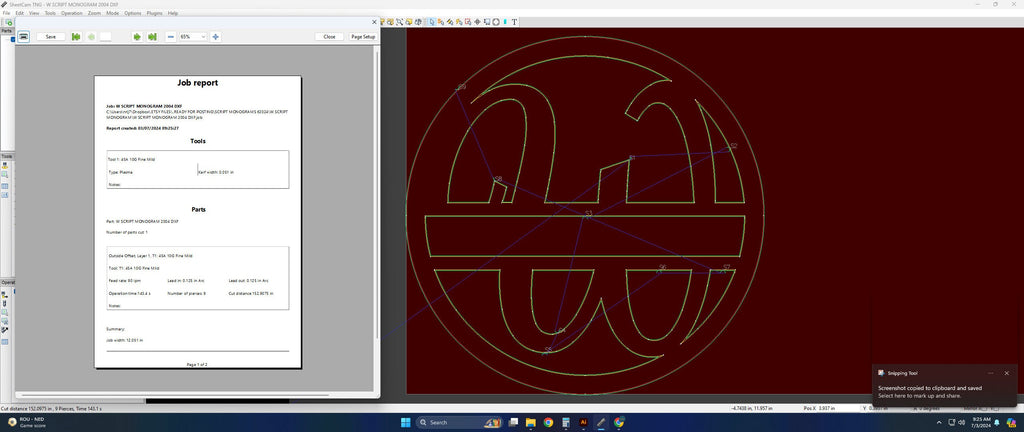 Split Letter W Script Monogram vector paths in design software (photo 8)