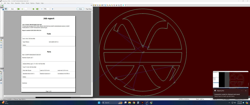 Split Letter X Script Monogram vector paths in design software (photo 8)