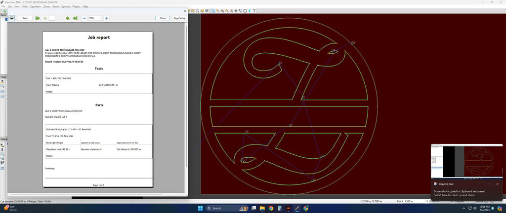 Split Letter Z Script Monogram vector paths in design software (photo 8)