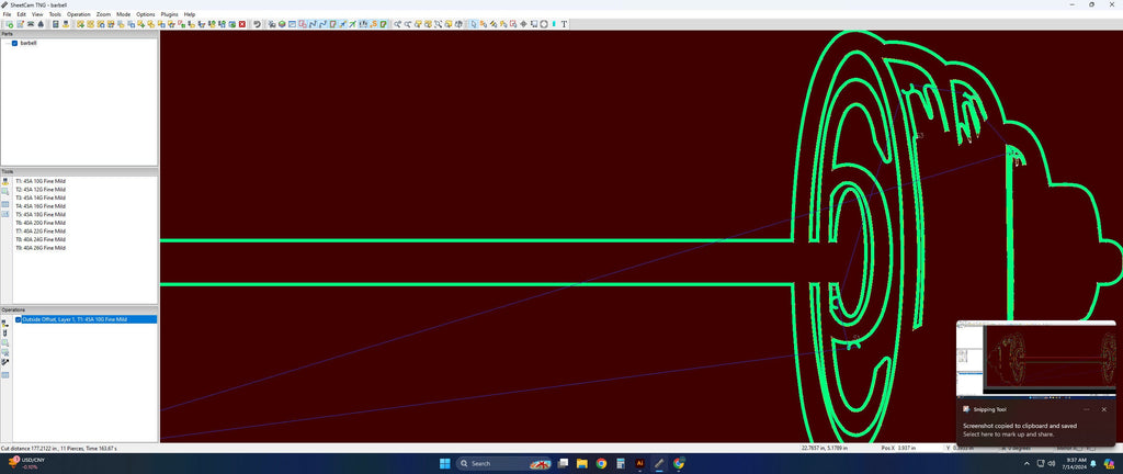 Barbell Weightlifting vector paths in design software (photo 6)