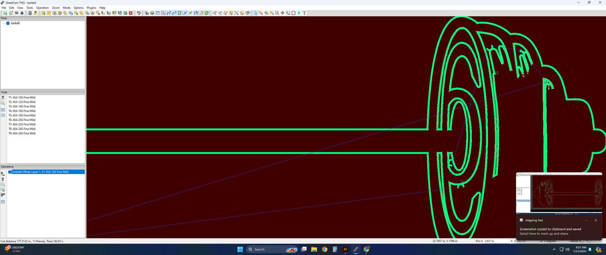 Barbell Weightlifting vector paths in design software (photo 6)