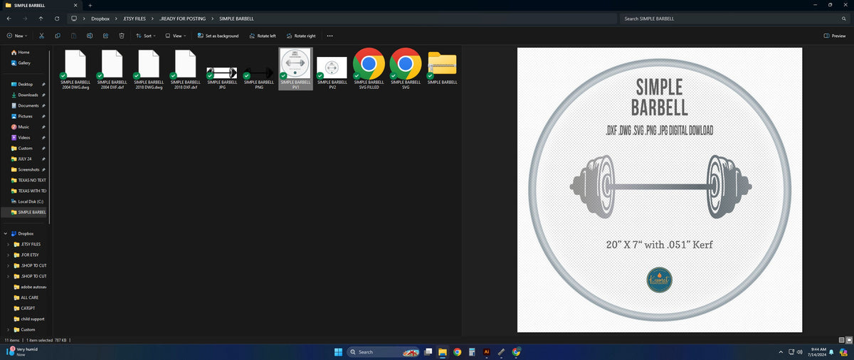 Barbell Weightlifting vector paths in design software