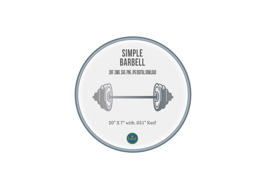 Barbell Weightlifting DXF/SVG design preview with file details (photo 2)